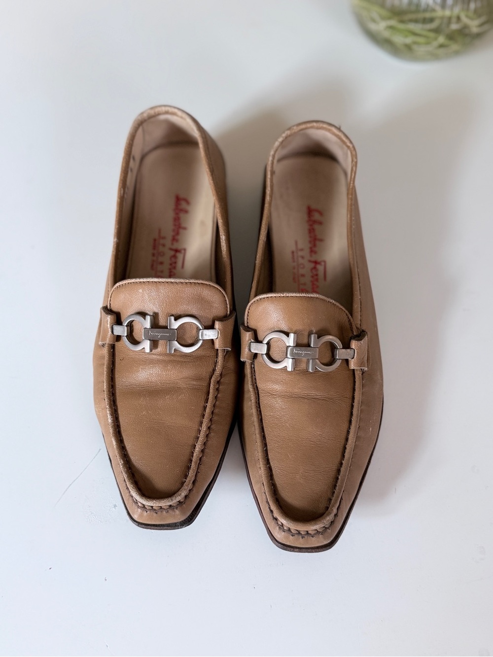 Salvatore FerragamoLeather Loafers with Silver Gancini Hardware - Picture 4 of 16